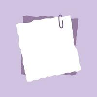 purple decorative note paper for taking notes vector