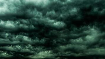 Dramatic dark sky and clouds. Cloudy sky background. Black sky before thunder storm and rain. Background for death,  sad, grieving or depression. photo