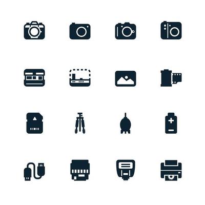 Camera and Camera Accessories Icons