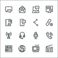 Communication icons with White Background vector