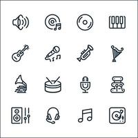 Music icons with White Background