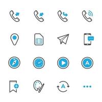 Mobile Phone Icons with White Background vector
