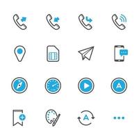 iconos de teléfono móvil con fondo blanco vector