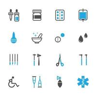 Medical Icons with White Background vector