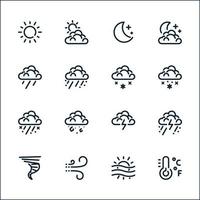 Weather Icons with White Background vector