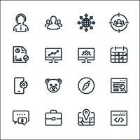 SEO and Development icons with White Background vector