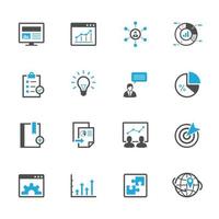 SEO and Development Icons with White Background vector