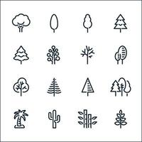 Tree icons with White Background vector