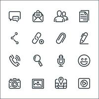 Chat Icons for Application with White Background vector