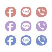 communication and social media icons vector