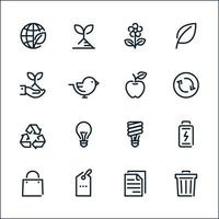 Ecology icons with White Background vector
