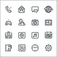 Mobile Phone icons with White Background vector