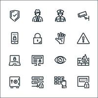 Security icons with White Background vector