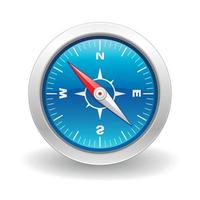 Compass icon with White Background vector