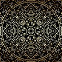 Black and white mandala floral pattern, Vintage decorative elements, Mandala background vector