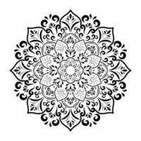 Circular Flower Mandala with vintage floral style, Vector mandala Oriental pattern, Hand drawn decorative element. Unique design with petal flower. Concept relax and meditation use for page logo book
