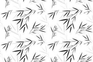 Seamless bamboo leaf pattern background, Vector bamboo forest with branch, Hand drawn decorative element, Seamless backgrounds and wallpapers for fabric, packaging, Decorative print, Textile