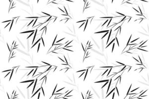 Seamless bamboo leaf pattern background, Vector bamboo forest with branch, Hand drawn decorative element, Seamless backgrounds and wallpapers for fabric, packaging, Decorative print, Textile