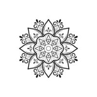 Minimal Mandala floral style, Vector mandala Oriental pattern, Hand drawn decorative element. Unique design with petal flower. Concept relax and meditation use for page logo book