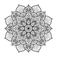 Circular Flower Mandala with vintage floral style, Vector mandala Oriental pattern, Hand drawn decorative element. Unique design with petal flower. Concept relax and meditation use for page logo book