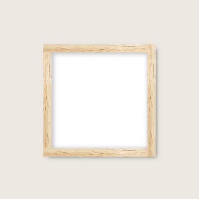 Realistic vector Wood Gallery Frame, Mock up of wooden blank cover