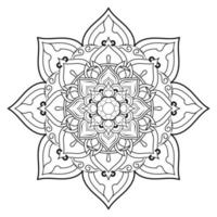 Black and white mandala floral pattern, Vintage decorative elements, Mandala background vector