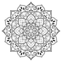 patrón floral mandala, elementos decorativos vintage vector