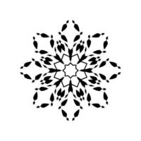 Minimal geometric Mandala floral style, Vector mandala Oriental pattern, Hand drawn decorative element. Unique design with petal flower. Concept relax and meditation use for page logo book