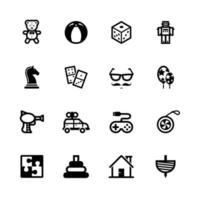 Toy and Activity Icons with White Background vector