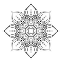 Black and white mandala floral pattern, Vintage decorative elements, Mandala background vector