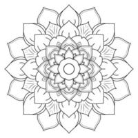 motivos florales de mandala en blanco y negro, elementos decorativos antiguos, fondo de mandala vector