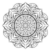Circular Flower Mandala with vintage floral style, Vector mandala Oriental pattern, Hand drawn decorative element. Unique design with petal flower. Concept relax and meditation use for page logo book