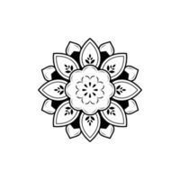 Minimal Mandala floral style, Vector mandala Oriental pattern, Hand drawn decorative element. Unique design with petal flower. Concept relax and meditation use for page logo book
