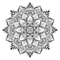 Mandala pattern design with hand drawn, Vector mandala Oriental pattern, Unique design with petal flower. Concept relax and meditation use for page logo book