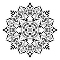 diseño de patrón de mandala con dibujado a mano, patrón oriental de mandala de vector, diseño único con flor de pétalo. concepto de relajación y uso de meditación para el libro de logotipo de página vector