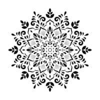 diseño de patrón de mandala con dibujado a mano, patrón oriental de mandala de vector, diseño único con flor de pétalo. concepto de relajación y uso de meditación para el libro de logotipo de página vector