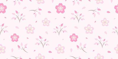 Seamless Floral patterns background vector
