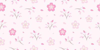 Seamless Floral patterns background vector