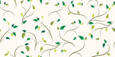 Seamless floral flower, leaf background vector