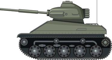 Military battle tank on white background vector