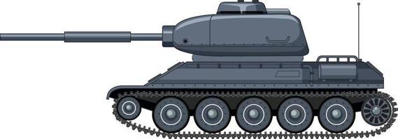 Military battle tank on white background vector