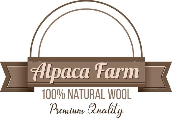 Alpaca farm logo template for wool products