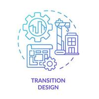 Transition design green gradient concept icon. Plan of town development. Urban structure regulation principles abstract idea thin line illustration. Isolated outline drawing. vector