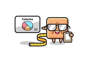 Illustration of scrabble mascot as a dietitian vector