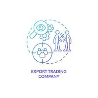 Export trading company blue gradient concept icon. Outsourcing organization. Types of business abstract idea thin line illustration. Isolated outline drawing. vector