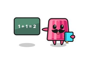 Illustration of jelly character as a teacher vector
