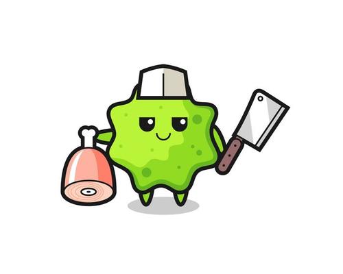 Illustration of splat character as a butcher
