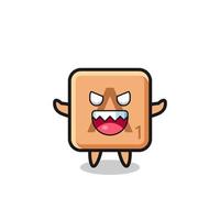illustration of evil scrabble mascot character