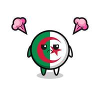 annoyed expression of the cute algeria flag cartoon character vector