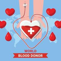 People Donating Blood Concept vector